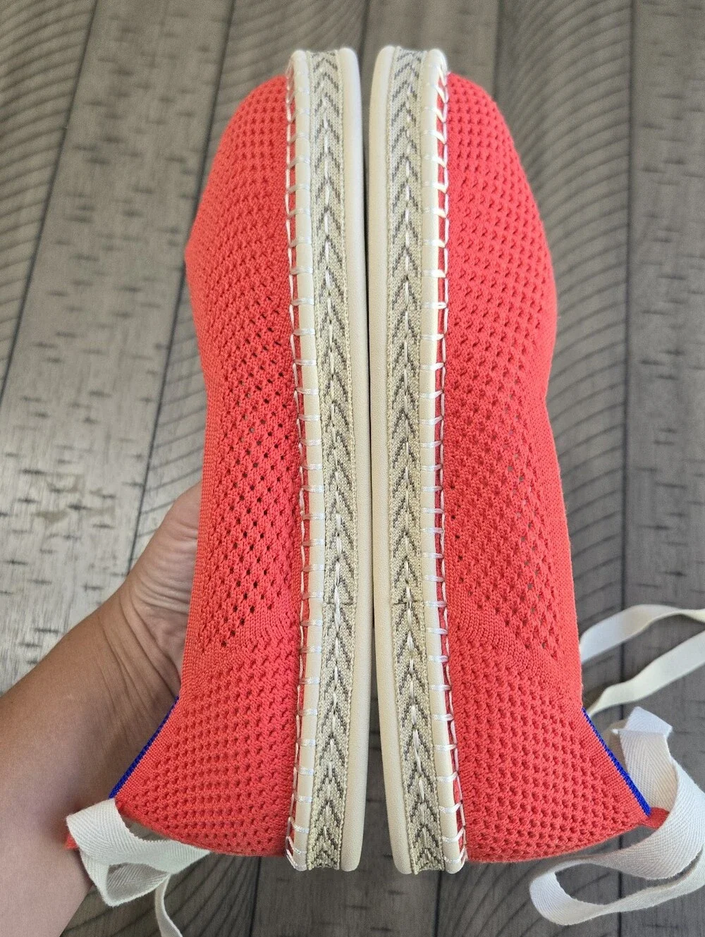 *Brand New* Rothy's Red Knit Espadrille Ballet Flats with Ankle Tie